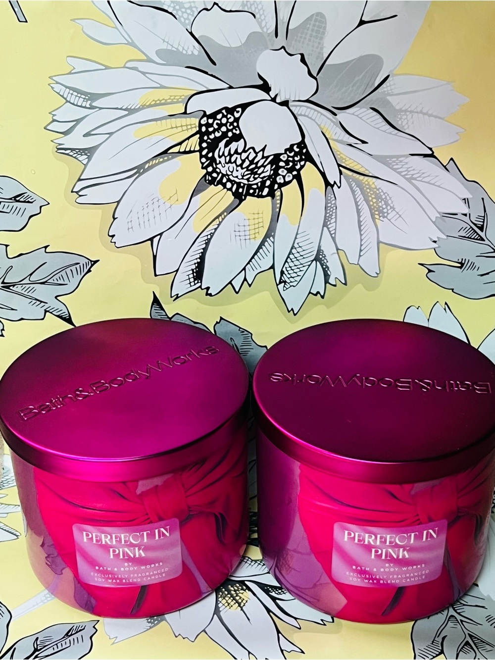 2 Bath & Body Works Perfect in Pink Candle -